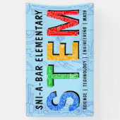 カスタムSTEM教育バナー-淡い青 横断幕 (縦)