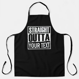 カスタムSTRAIGHT OUTTA白黒 エプロン