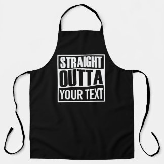 カスタムSTRAIGHT OUTTA白黒 エプロン