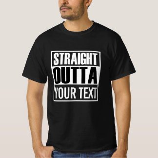 カスタムSTRAIGHT OUTTA白黒 Tシャツ