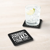 カスタムSTRAIGHT OUTTA black square coaster set コースター (右側)
