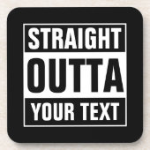 カスタムSTRAIGHT OUTTA black square coaster set コースター (正面)