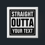 カスタムSTRAIGHT OUTTA squareピンバックボタン 缶バッジ<br><div class="desc">カスタムSTRAIGHT OUTTA四角いピンボタン。自分のをカスタムストレートOUTTAバッジにする。大おもしろいタイポグラフィデザイン。このテンプレート/ミームジェネレータに独自の都市、パロディまたは引用文を追加。かわいい白黒インターネットミームギフト男性へアイディア、女性と10代の子供。例クールパーソナライズされた：ストレートアウトタベッド。ストレート外金。ストレートアウトタアイディア。ストレートアウトタコーヒー。刑務所を出て行け。体育館を出て真っ直ぐ。都市名、コンプトンシカゴニューヨークLAボストンブルックリンなど</div>