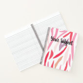 カスタムSubject-Pink抽象芸術タイガースキン ノートブック (内部)