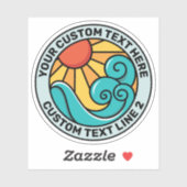 カスタムSun and Surf Sticker – 旅行用土産 シール (シート)