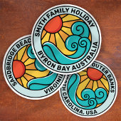 カスタムSun and Surf Sticker – 旅行用土産 シール