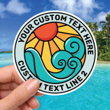 カスタムSun and Surf Sticker – 旅行用土産