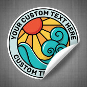 カスタムSun and Surf Sticker – 旅行用土産 シール