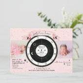 カスタムSun Moon Astrology誕生グラフ発表 招待状 (スタンド正面)