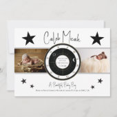 カスタムSun Sign & Moon Photo Birth Announcement 招待状 (正面)