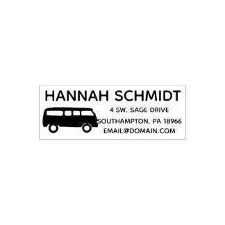 カスタムSun Van Hand Drawの名前 セルフインキングスタンプ