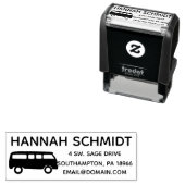 カスタムSun Van Hand Drawの名前 セルフインキングスタンプ (インサイチュ)