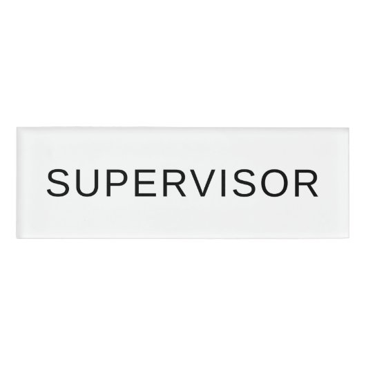 カスタムSUPERVISOR名札 クリーンオフィスバッジ 名札 (正面)