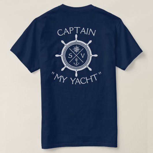 カスタムSV Sailing Vesselロゴ「Your Name Here」 Tシャツ (デザイン裏面)