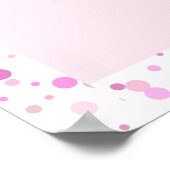 カスタムSweet sixteen、ピンクのドット、写真 ポスター (角)