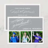 カスタムsystem_2012卒業招待状はがき インビテーションポストカード (正面/裏面)