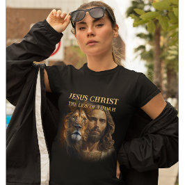 カスタムTシャツイエスキリストThe Lion Of Judah Tシャツ