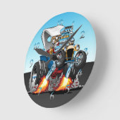 カスタムTバケッ改造ト漫画 ラウンド壁時計 (傾斜)