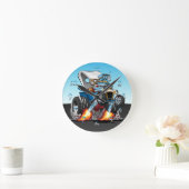 カスタムTバケッ改造ト漫画 ラウンド壁時計 (ホーム)