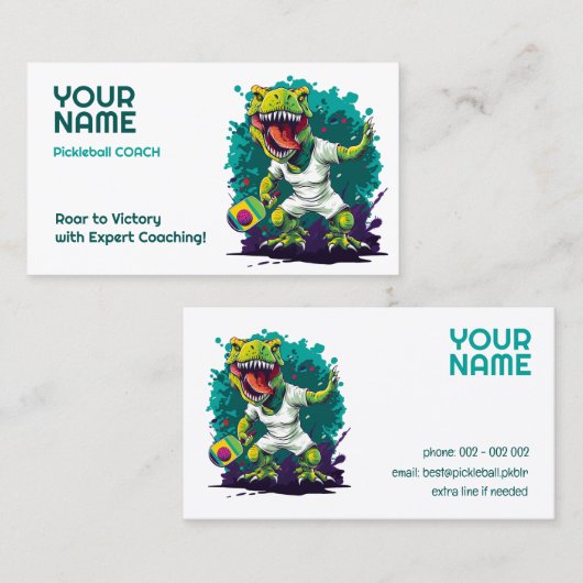 カスタムt-レックスピックボール付き文字 名刺 (正面/裏面)