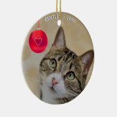 カスタムTabby Cat写真 セラミックオーナメント (右)