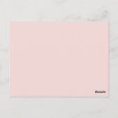 カスタムTABLE NUMBER CUTEモダン fingerprintハート ポストカード (裏面)