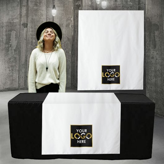 カスタムTable Runner Banner Business Logoイベント タペストリー