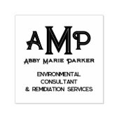 カスタムTagline付きビジネスモノグラムロゴ セルフインキングスタンプ (デザイン)