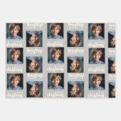 カスタムTaupe Christmasフォトラッピング紙シート ラッピングペーパーシート (正面3)