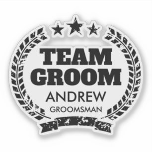 カスタムTeam Groomsmenのビニールのシールをグルーミング シール