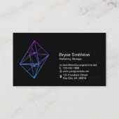 カスタムTech Start-Up Black Business Cardブランド 名刺 (裏面)