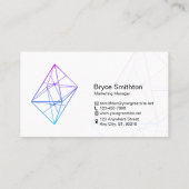 カスタムTechnology Start-Up White Business Cardブランド 名刺 (裏面)