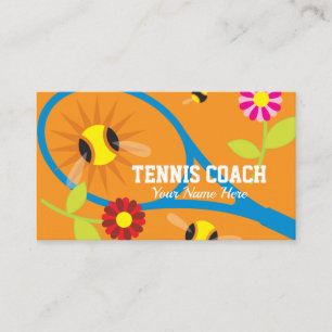 カスタムTennis Coach名刺テンプレート 名刺