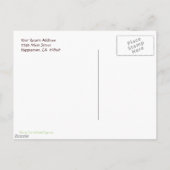 カスタムThank You Haworthia Plantsはがき ポストカード (裏面)