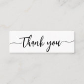 カスタムThank You Minimalistスクリプモダント スキニー名刺 (正面)