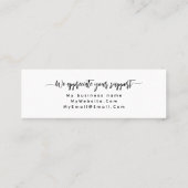 カスタムThank You Minimalistスクリプモダント スキニー名刺 (裏面)