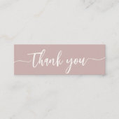 カスタムThank You Minimalistスクリプモダント スキニー名刺 (正面)