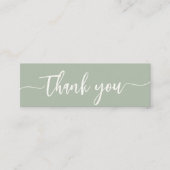 カスタムThank You Minimalistスクリプモダント スキニー名刺 (正面)