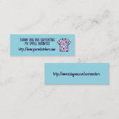 カスタムThank You Shirt小規模企業 スキニー名刺 (正面/裏面)