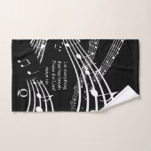 カスタムTHE LORD MUSIC Notesを賞賛ブラック バスタオルセット (ハンドタオル)