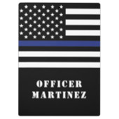 カスタムThin Blue Line Police Officerの評価 クリップボード (裏面)