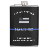 カスタムThin Blue Line Police Officerの評価 フラスク (正面)