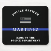 カスタムThin Blue Line Police Officerの評価 マウスパッド (正面)