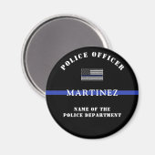 カスタムThin Blue Line Police Officerの評価 マグネット (正面/裏面)