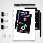 カスタムtik tokロゴプロファイル写真とQRコード 名刺