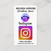 カスタムtik tok instagramロゴプロファイル写真 名刺 (裏面)