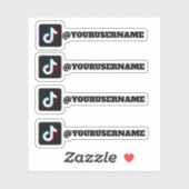 カスタムTikTokロゴソーシャルメディア名シール シール (シート)