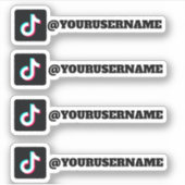 カスタムTikTokロゴソーシャルメディア名シール シール (正面)