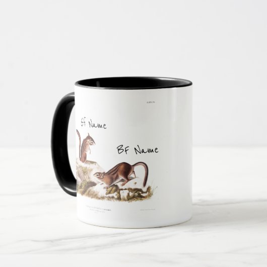 カスタムTownsendのGround Squirrelカップルの名前 マグカップ (正面左)