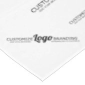 カスタムTrade Show白黒ブランドロゴ テーブルクロス (アングル)